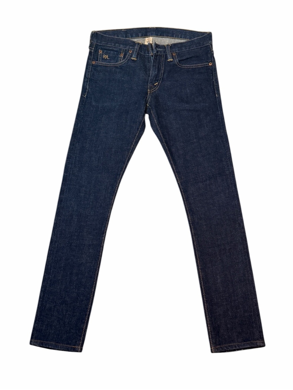 Double RL RRL Skinny Stretch Low Rise Denim Jeans Dark Wash Size 25